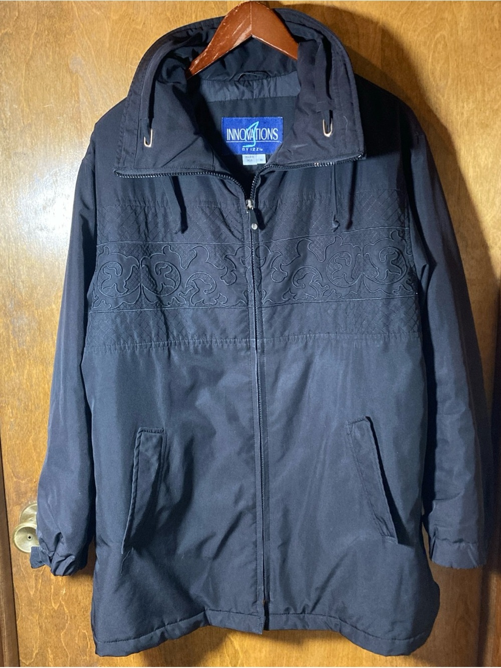 Innovations by Izzi Women’s Med Embroidered Jacket Grandmacore Insulated 90s